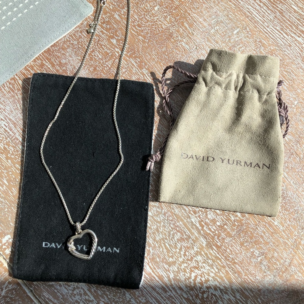 David Yurman Heart Diamond Necklace(Authentic!) - Picture 2 of 3